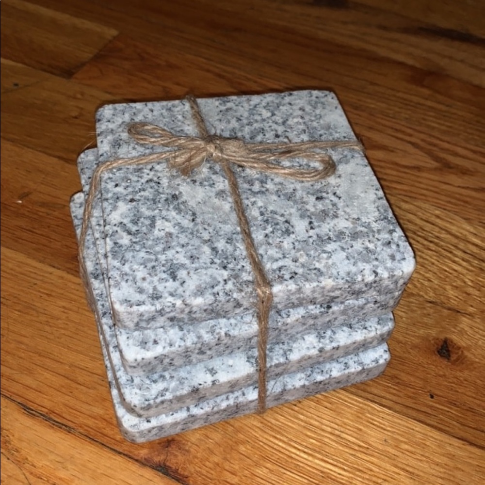 4 marble coasters